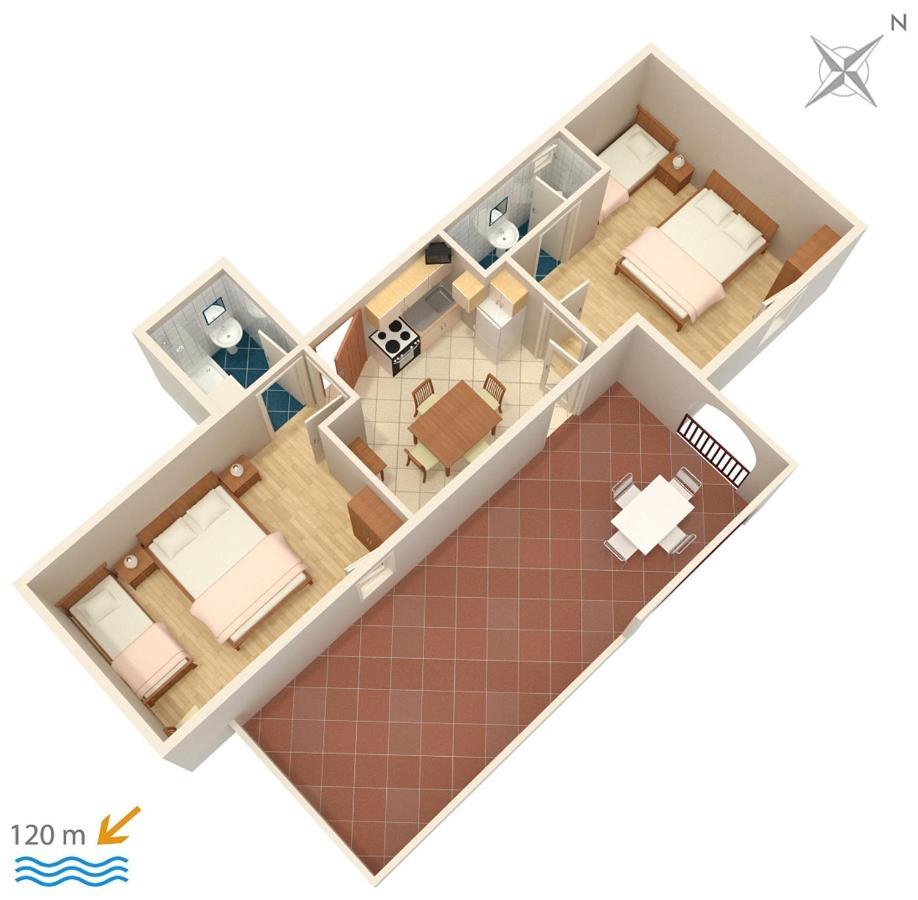 Apartments By The Sea Suha Punta, Rab - 5050 캄포르 외부 사진