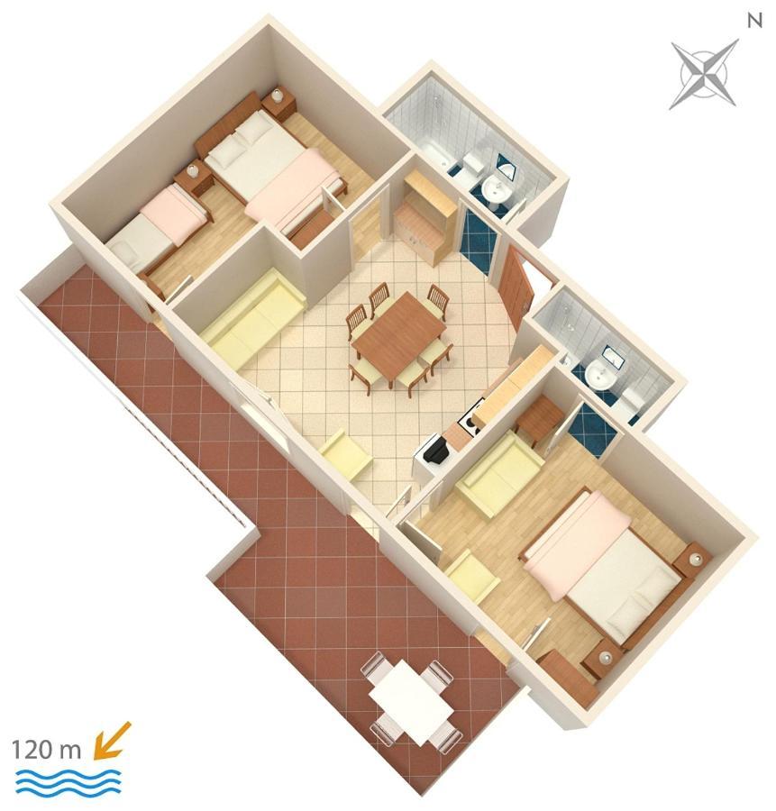 Apartments By The Sea Suha Punta, Rab - 5050 캄포르 외부 사진